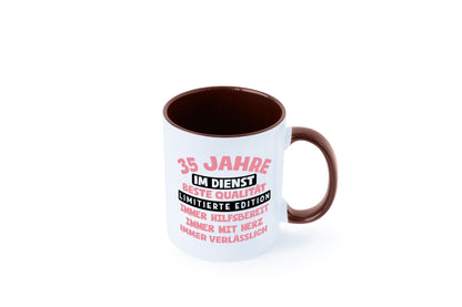 35 Jahre im Dienst | Jubiläum Arbeit v11 lustig Kollegen Büro Geschenk Tasse