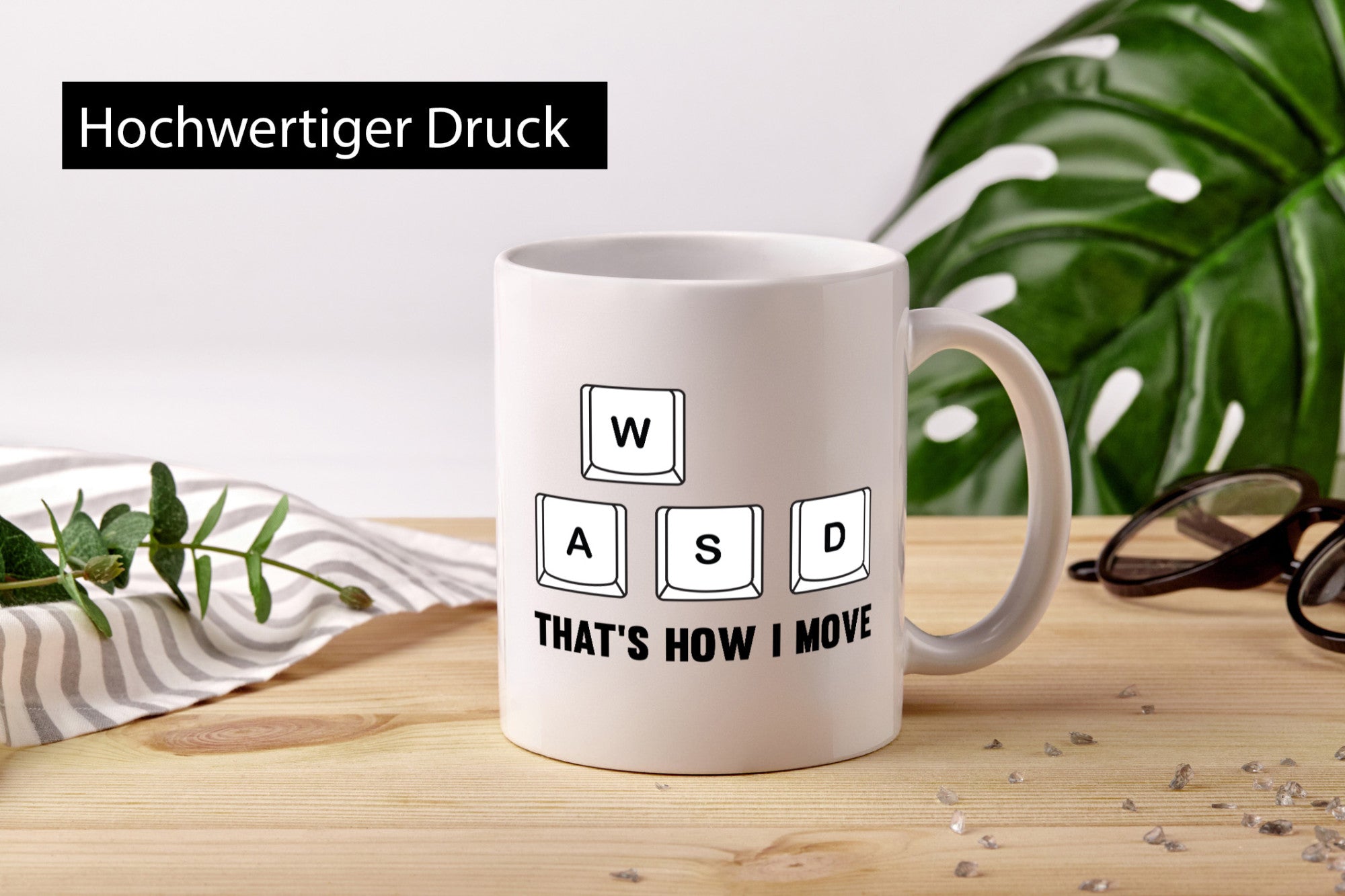 WASD | Zocker Gamer Gaming lustiger Spruch Geschenk Humor Geschenkidee Tasse