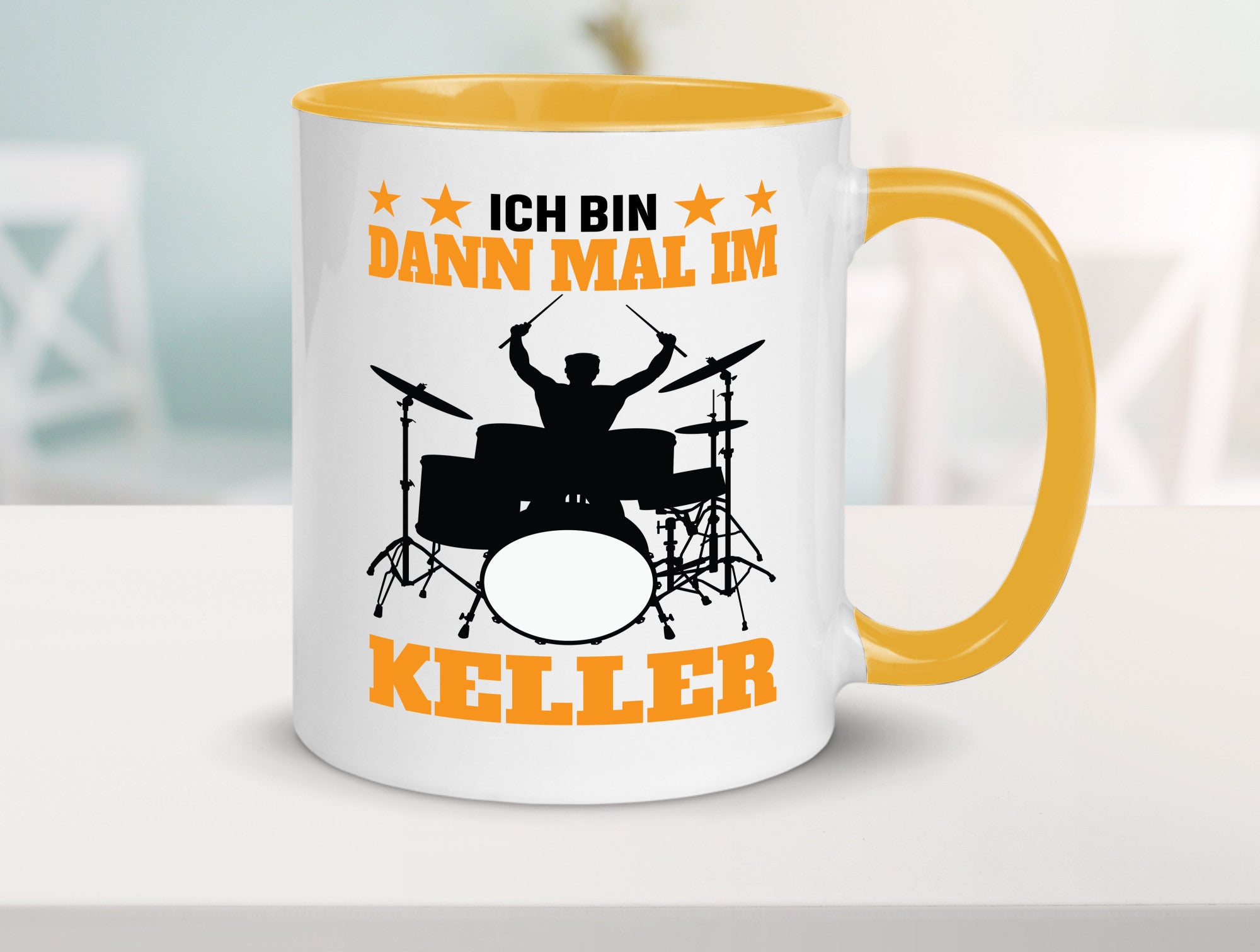 Ich bin dann mal im keller | Schlagzeug Musiker Musik lustig Humor Geschenkidee