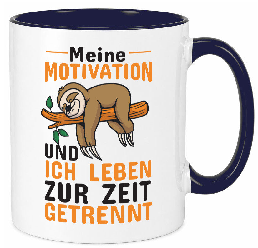 Keine Motivation | Faultier Tasse Büro Humor faul Geschenk Arbeit Kollegen