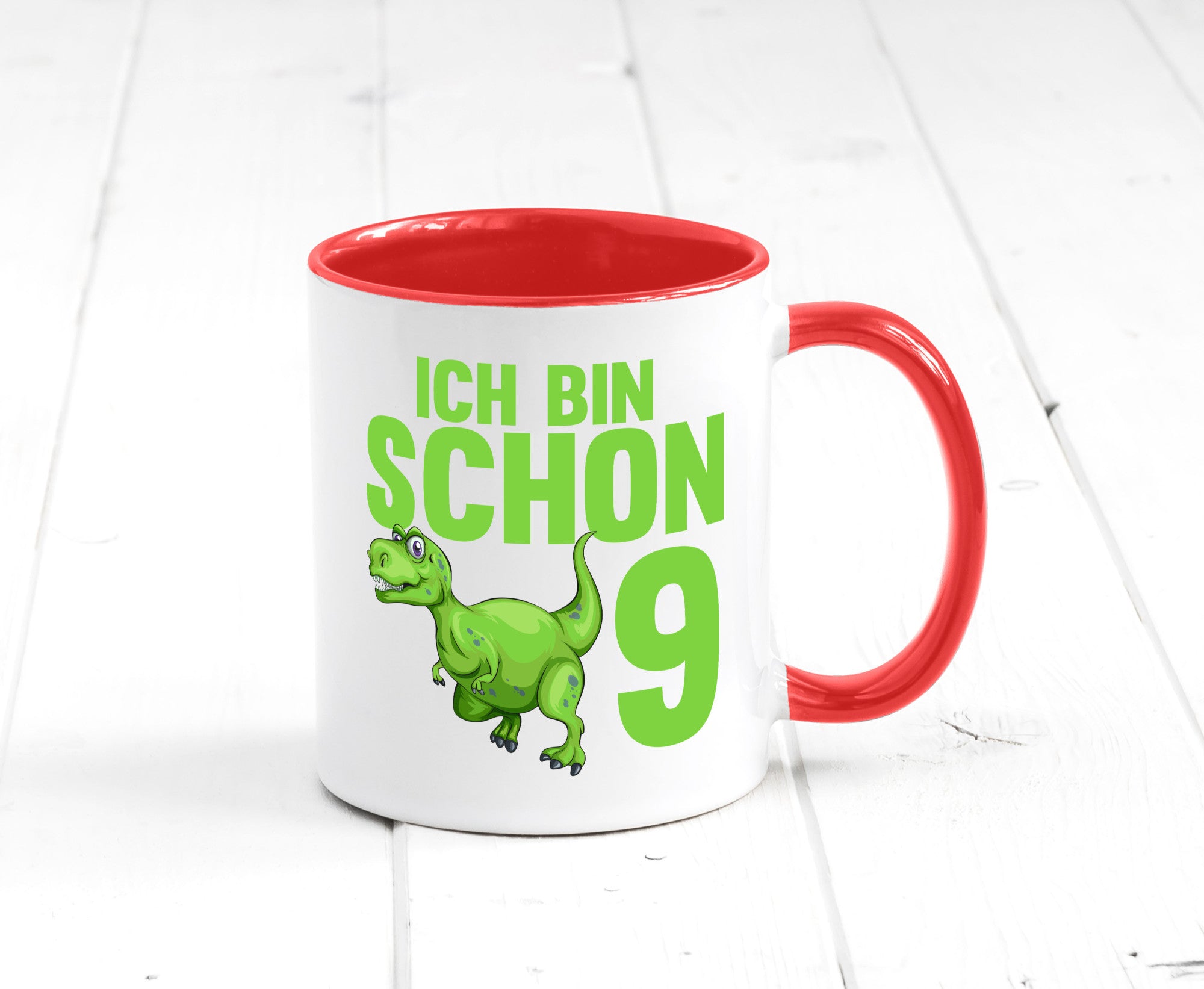 9. Geburtstag | 9 Jahre Dino Dinosaurier Geschenkidee Humor Tasse