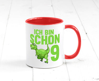 9. Geburtstag | 9 Jahre Dino Dinosaurier Geschenkidee Humor Tasse