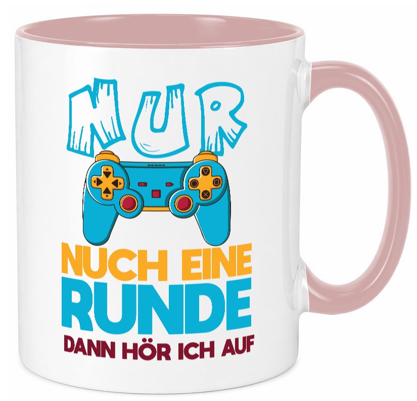 Nur noch eine Runde dann hör ich auf | Gamer Zocken lustig Humor Geschenkidee Tasse