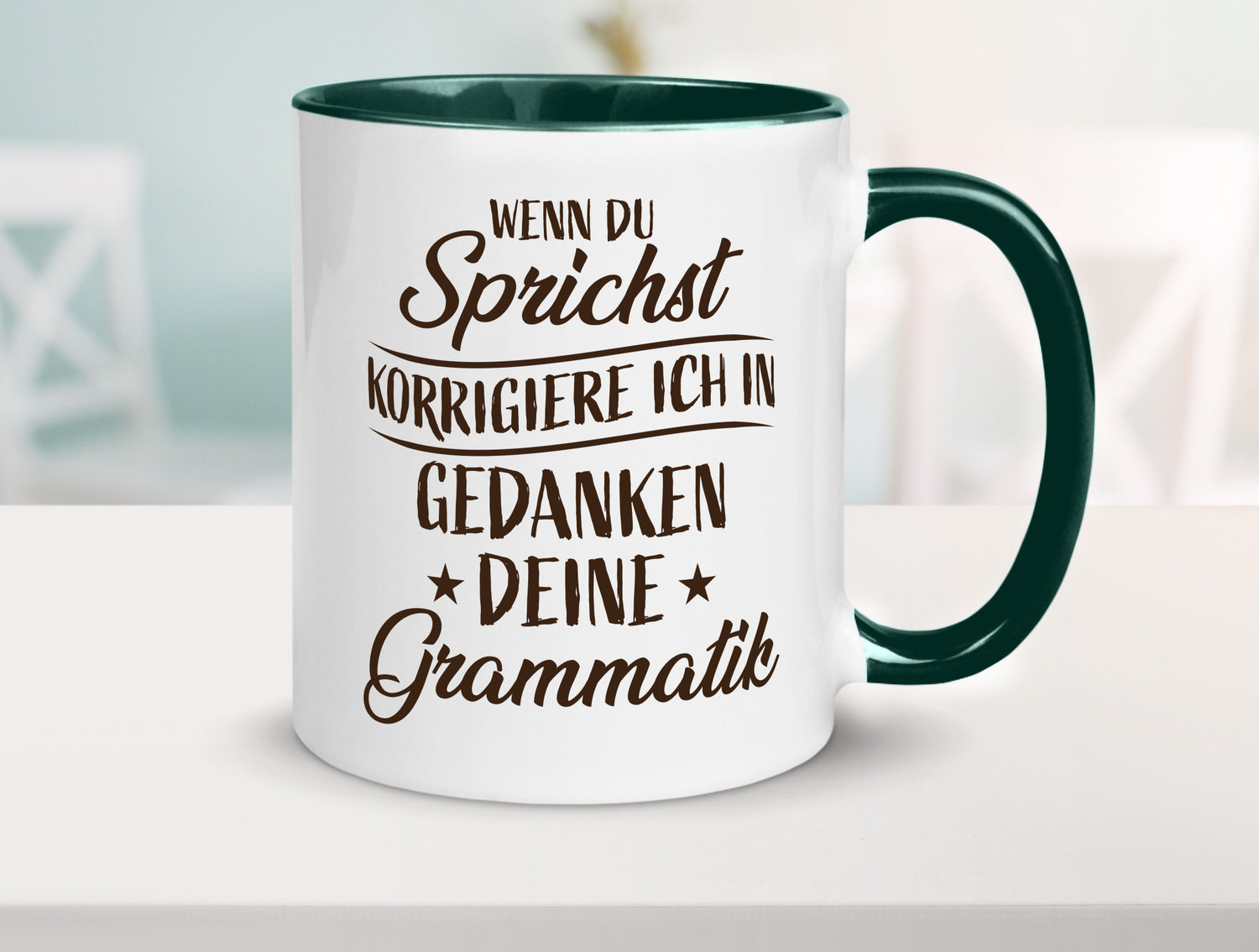 Grammatik korrigieren während du sprichst | Sterne lustig Humor Geschenkidee