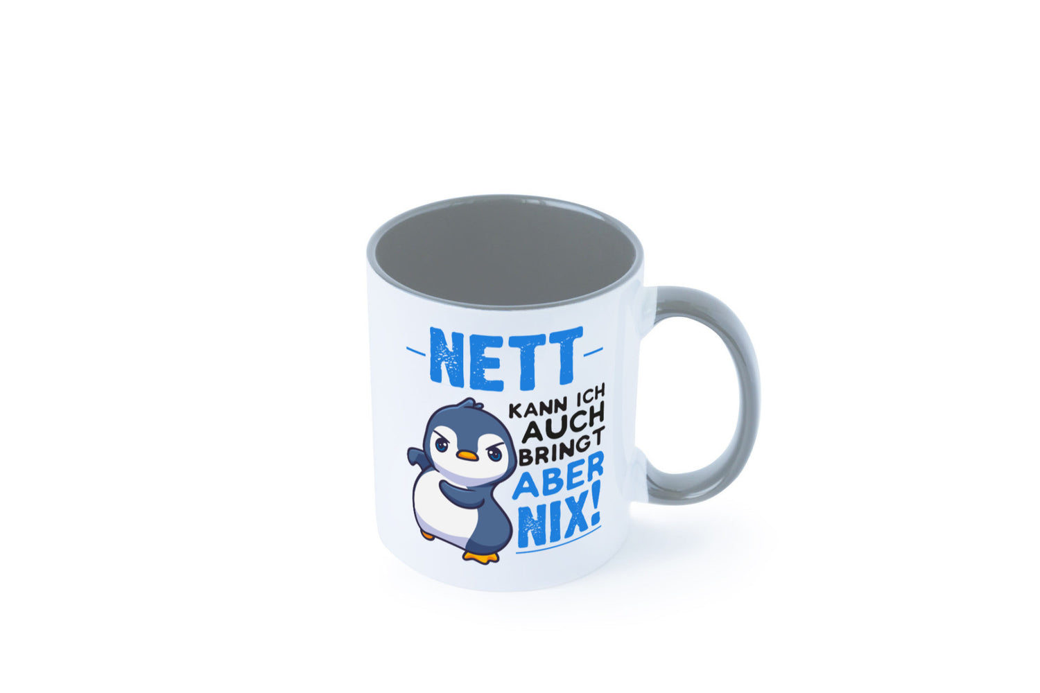 Nett kann ich auch | lustige Spruchtasse Pinguin Geschenk Humor Geschenkidee