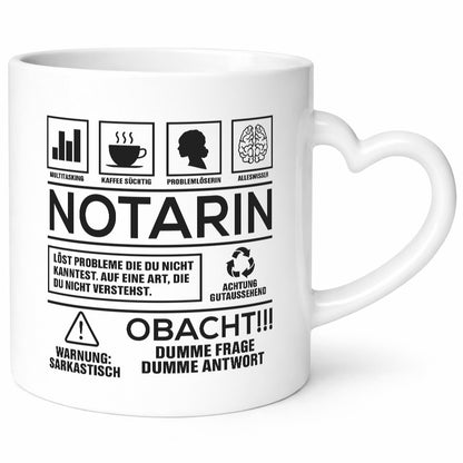 Achtung Probleme Notarin | Juristin lustiger Spruch Geschenk Humor Geschenkidee