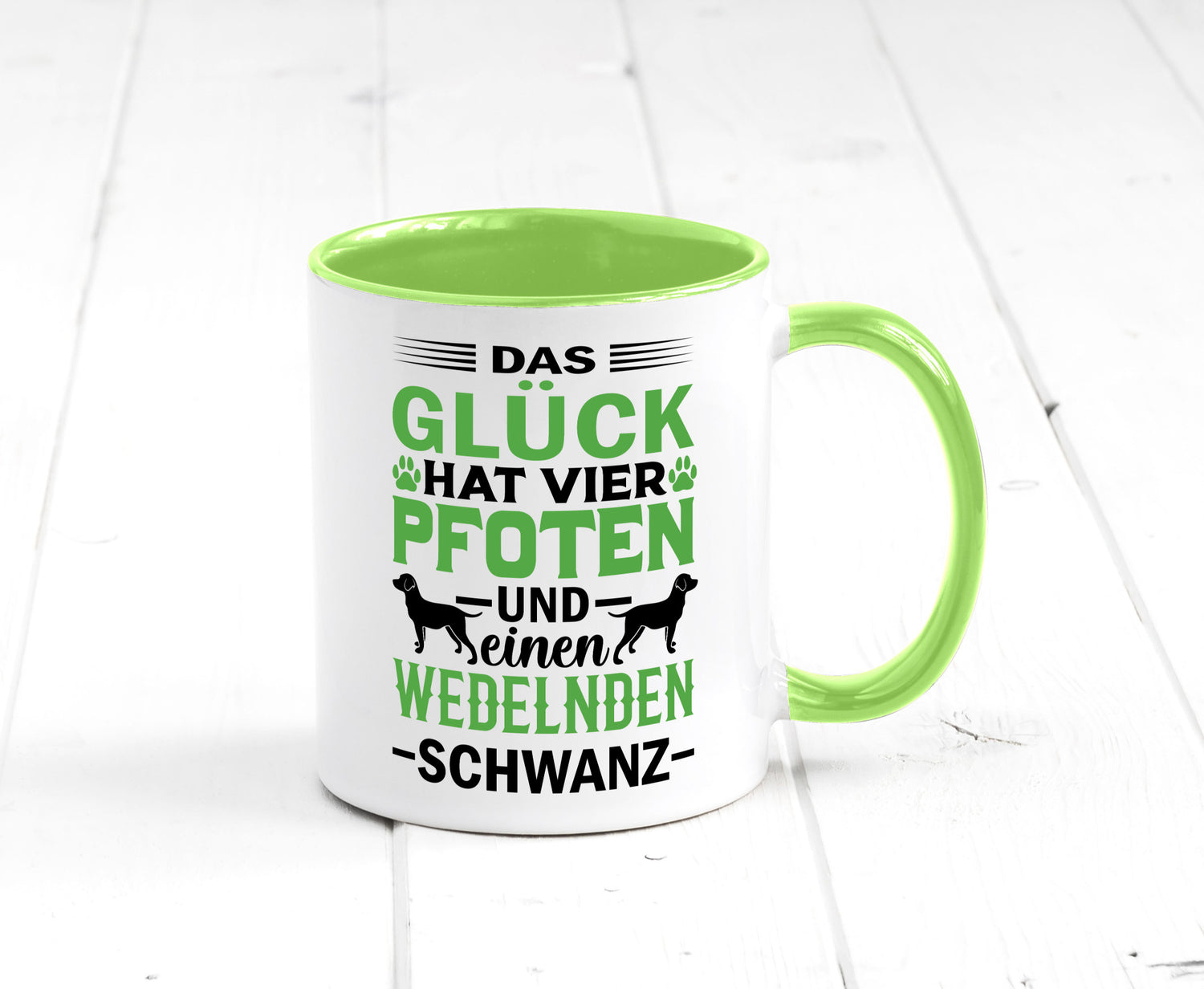Das Glück hat 4 Pfoten | Hundeliebhaber Ich liebe Hunde Geschenk Tierliebhaber