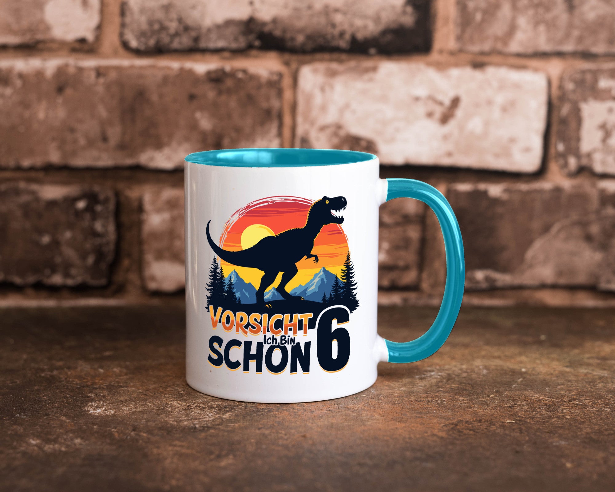 6. Geburtstag | 6 Jahre Dinosaurier Geschenkidee Humor Tasse