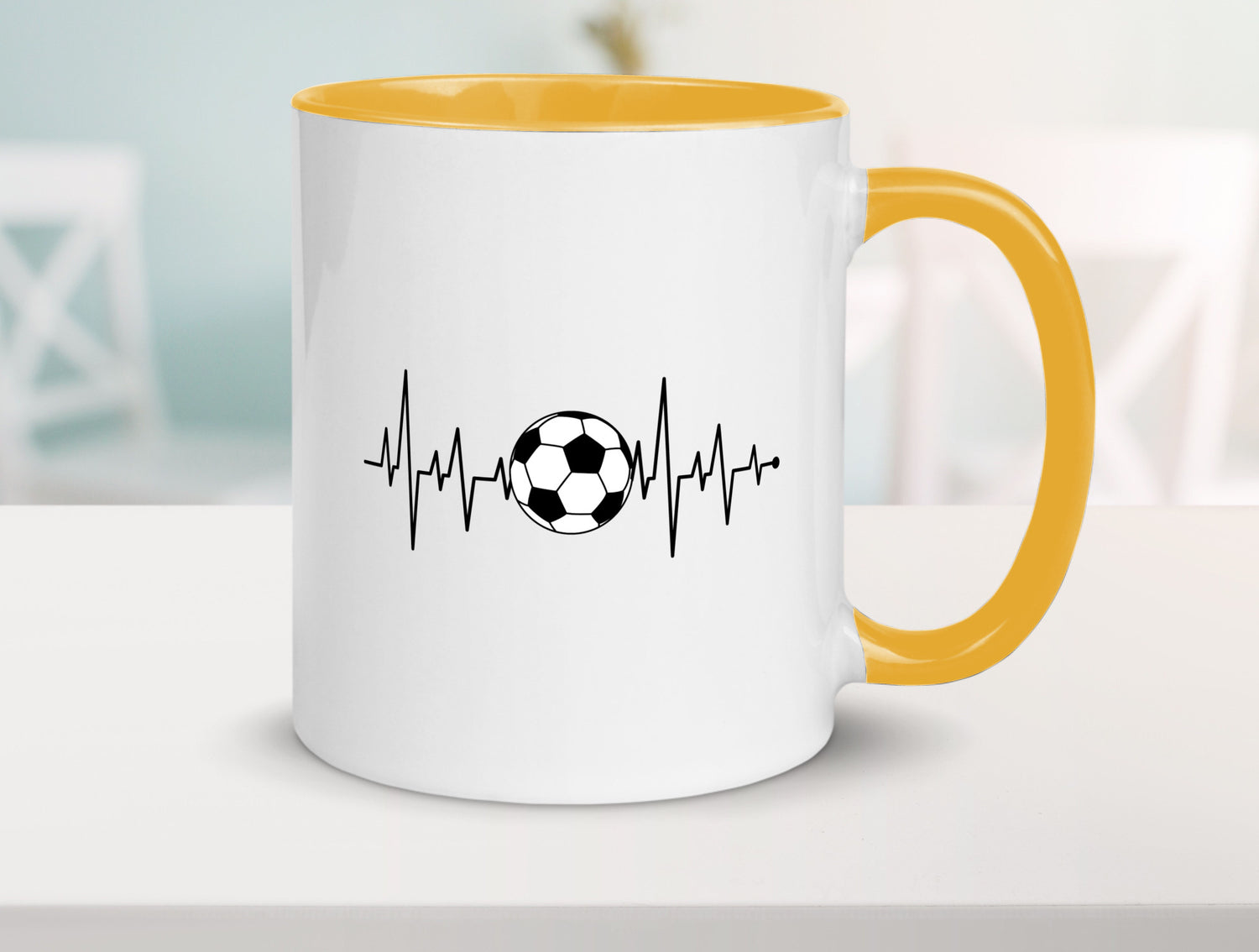 Fußball Herzschlag | Fussballer Verein Sport Team Geschenk Humor Geschenkidee