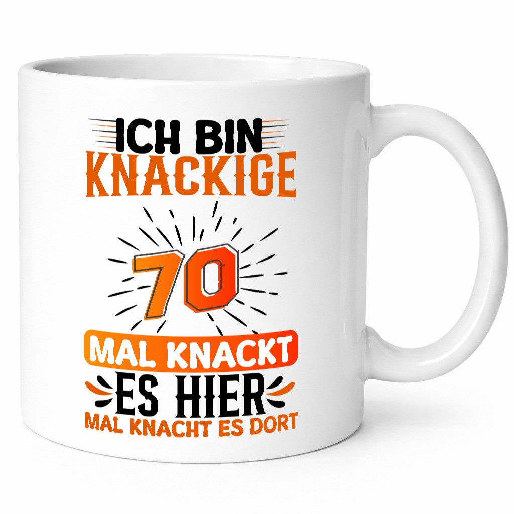70. Geburtstag | Knackige 70 Rentner lustig Ruhestand Jubiläum Geschenk Tasse