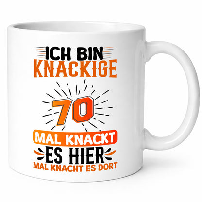 70. Geburtstag | Knackige 70 Rentner lustig Ruhestand Jubiläum Geschenk Tasse