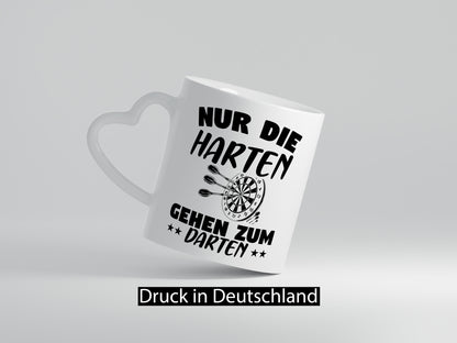 Die Harten gehen zum Darten | Dart Tasse Dartspieler Geschenkidee Humor