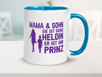 Mama &amp; Sohn | Helding Prinz Mutterliebe Geschenkidee Familie Humor Tasse