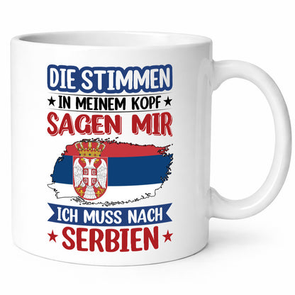 Serbien | Urlaub Stimmen in meinem Kopf Traumland v2 Geschenk Humor