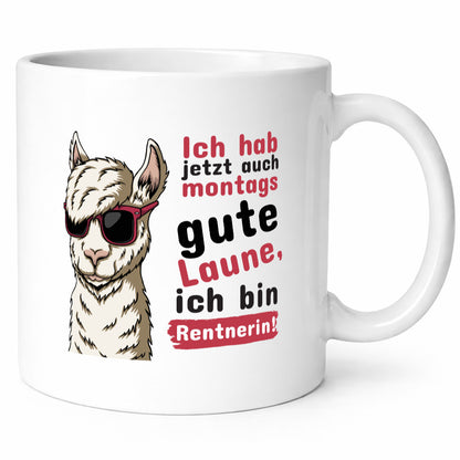 Rentnerin | Alpaka Montags Tasse Pensionierung lustiger Spruch Geschenk