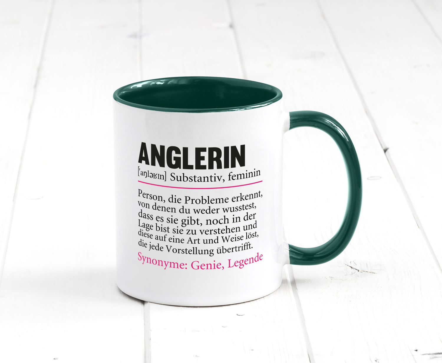 Anglerin | Spruch Angeln Fischerin Beruf Humor Arbeit Kollegen Büro