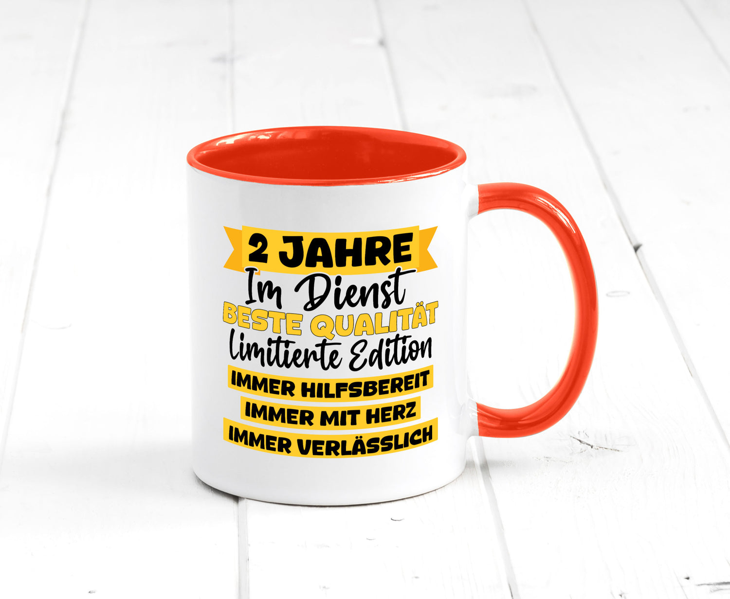 2 Jahre im Dienst | Jubiläum Arbeit v8 lustiger Spruch Geschenk Kollegen Büro