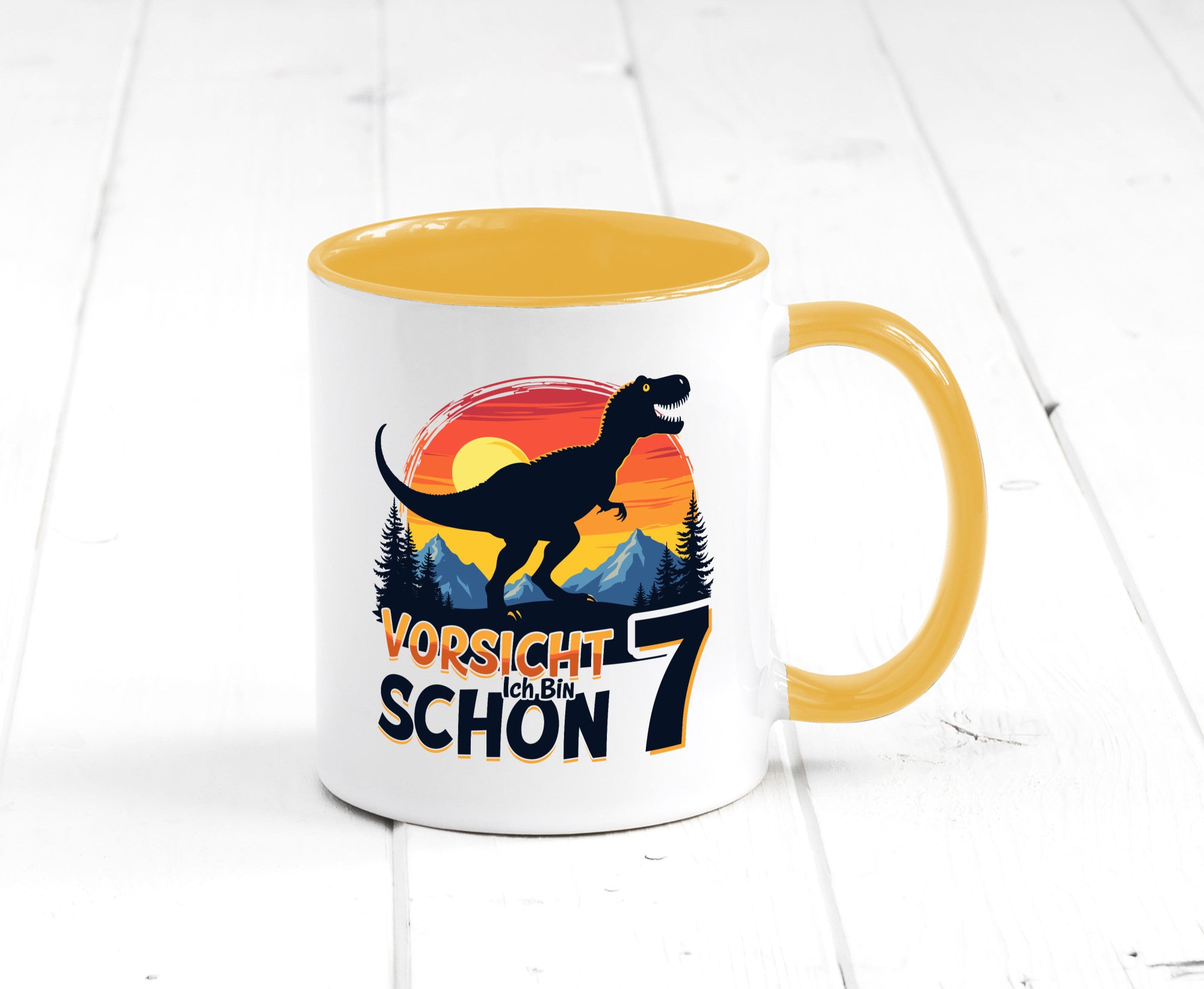 7. Geburtstag | 7 Jahre Dinosaurier v2 Geschenk Geschenkidee lustiger Spruch
