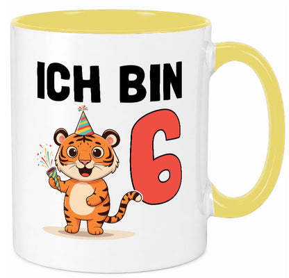 6. Geburtstag | 6 Jahre Tiger lustiger Spruch Geschenk Geschenkidee Tasse