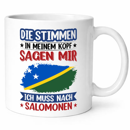 Salomonen | Urlaub Stimmen in meinem Kopf Traumland v2 Humor Geschenkidee Tasse