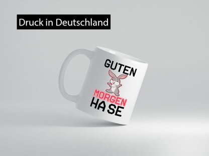 Guten Morgen Hase Humor Geschenkidee Tasse