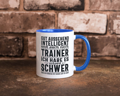 Gut aussehender Trainer |gestrichelte Linie | Punkte lustiger Spruch Geschenk