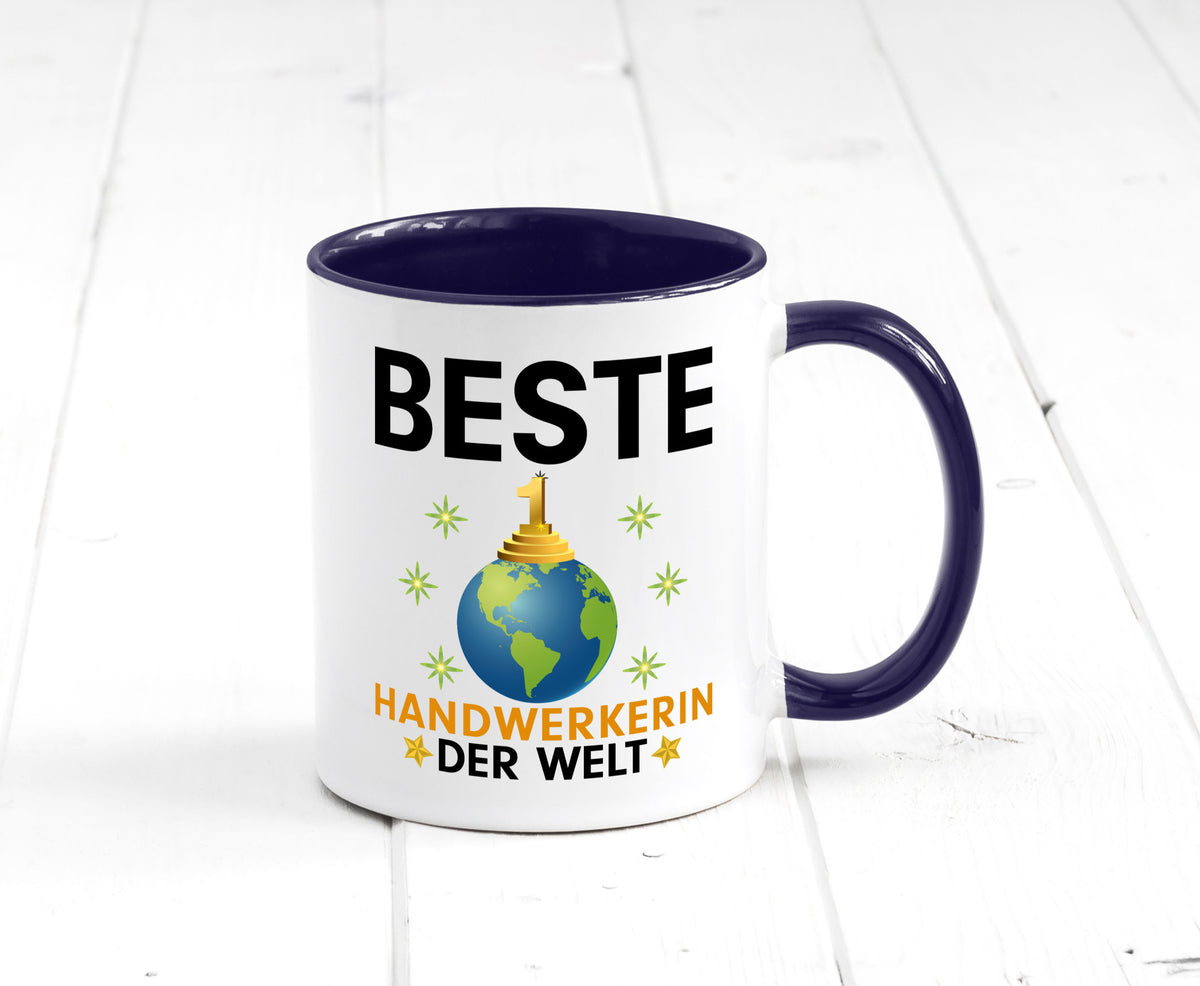Welt Beste Handwerkerin | Handwerkerinnen lustiger Spruch Geschenk Humor Tasse