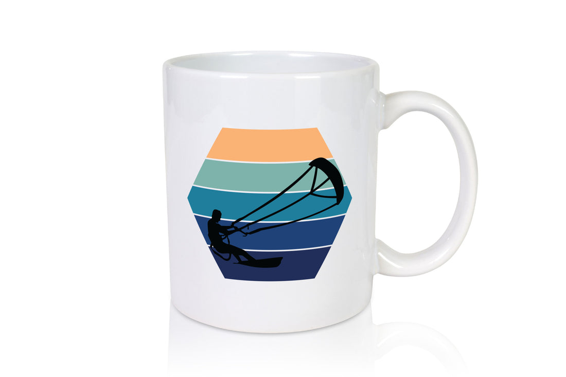 Kitesurfen | Kiteboarden Retro Kite Surfen Geschenk Humor Geschenkidee lustiger Tasse