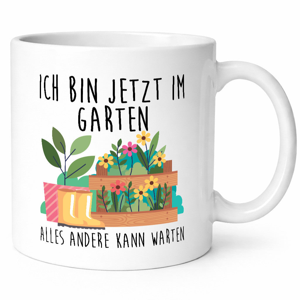 Ich bin im Garten alles andere kann warten | Gärtner lustiger Spruch Geschenk