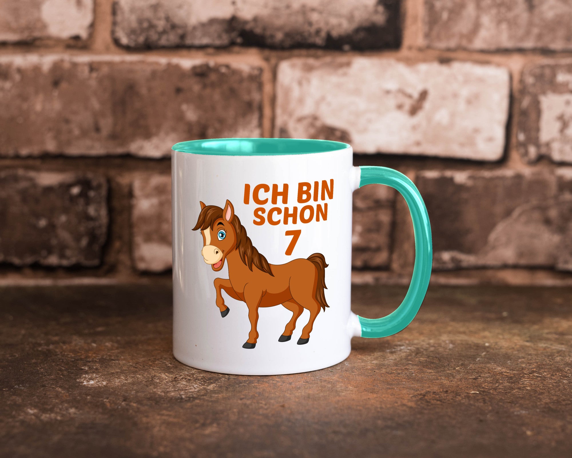 7. Geburtstag | Ich bin schon 7 Pferde Pony Humor Geschenkidee Tasse