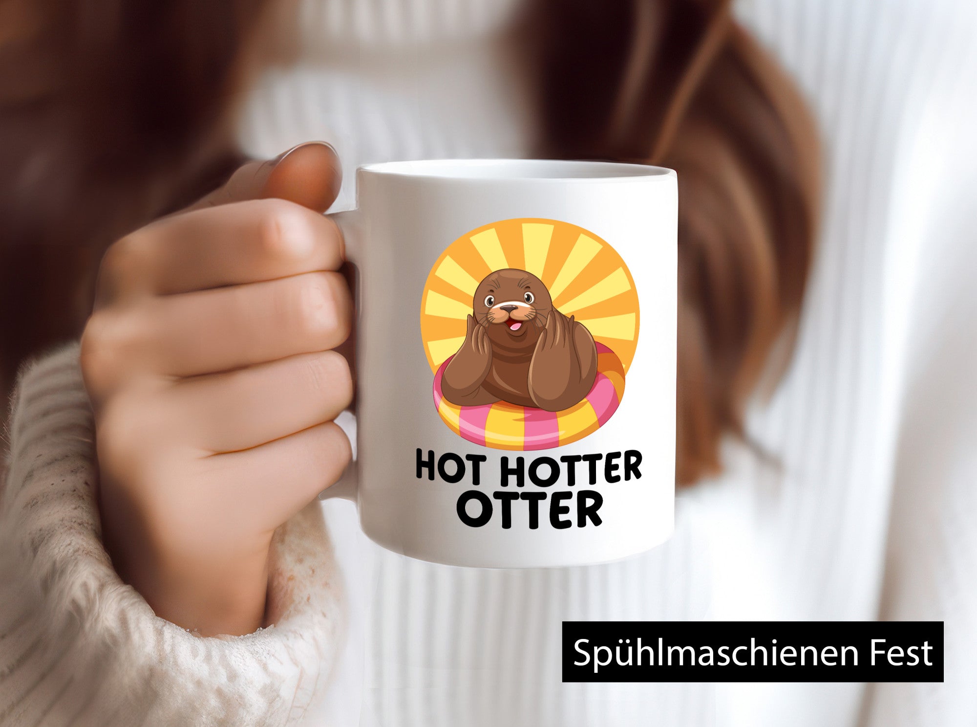 Hot Hotter Otter | Otterliebe lustig Humor Geschenkidee Geschenk Tasse