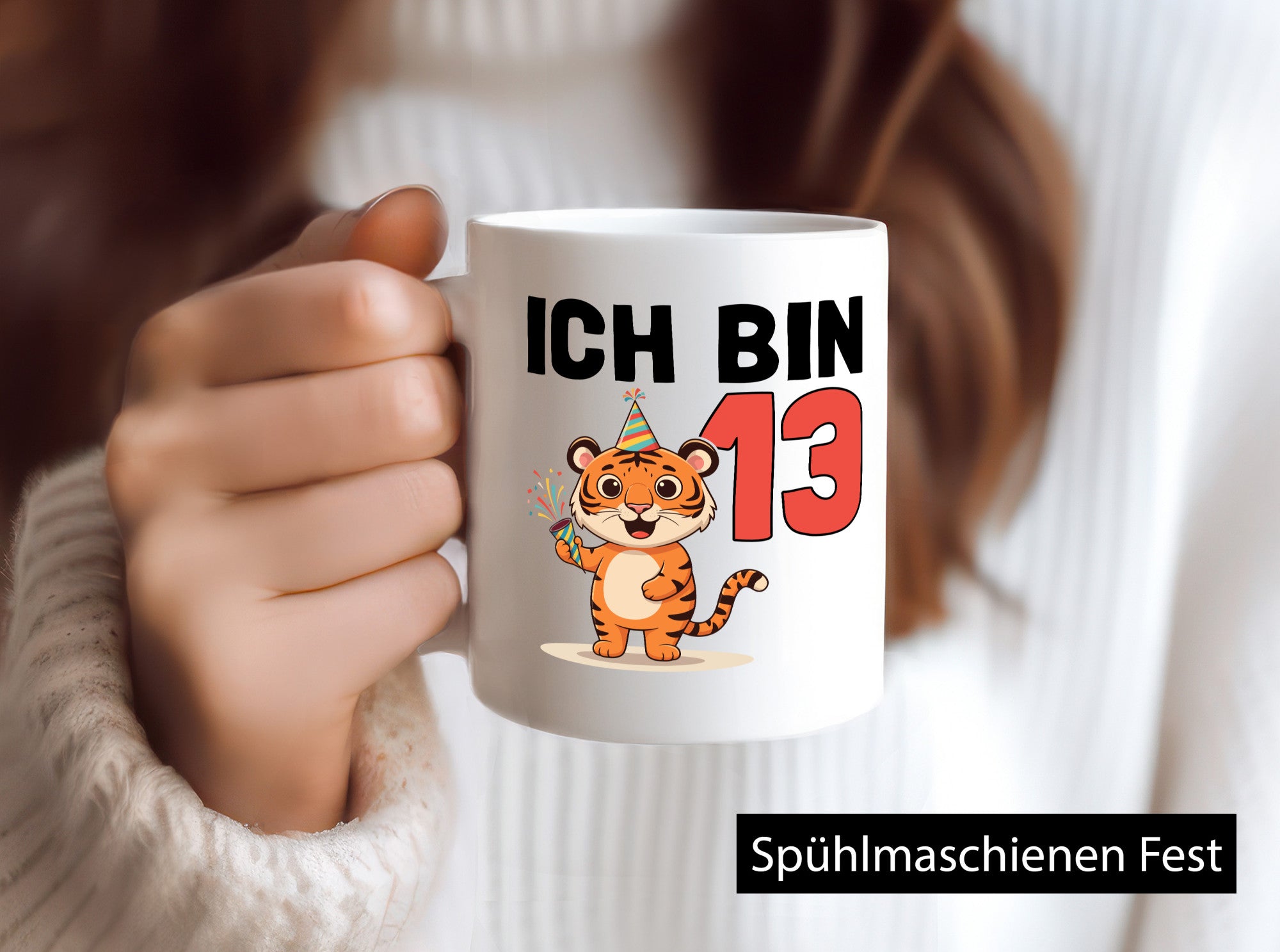 13. Geburtstag | 13 Jahre Tiger lustig Geschenkidee Geschenk Tasse
