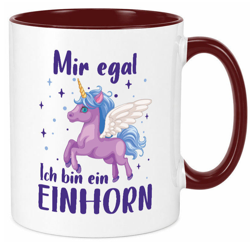 Mir egal, ich bin ein Einhorn | lustig Humor Geschenkidee Geschenk Tasse