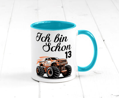 13. Geburtstag | Monster truck 13 Jahre Geschenkidee Humor Tasse