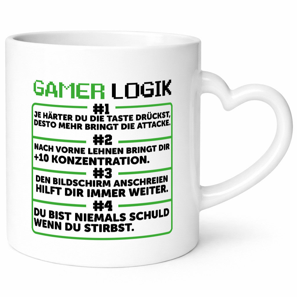 Gamer Logik | Zocker Spruch Gaming Humor lustig Geschenkidee Tasse