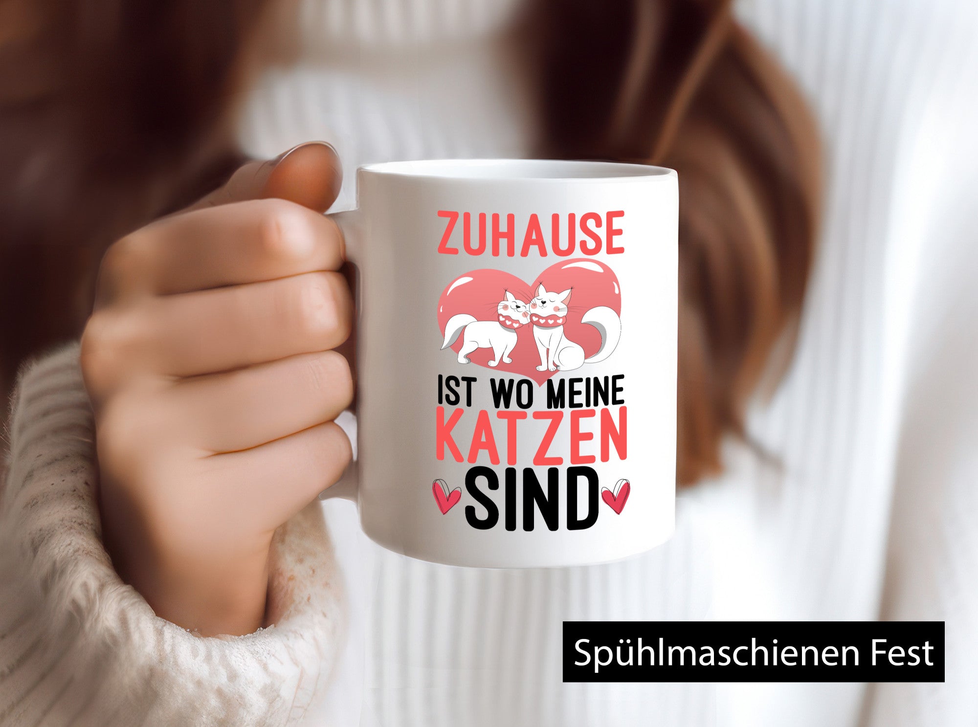 Zuhause ist wo meine Katzen sind | Katzenliebhaber Comic Geschenkidee