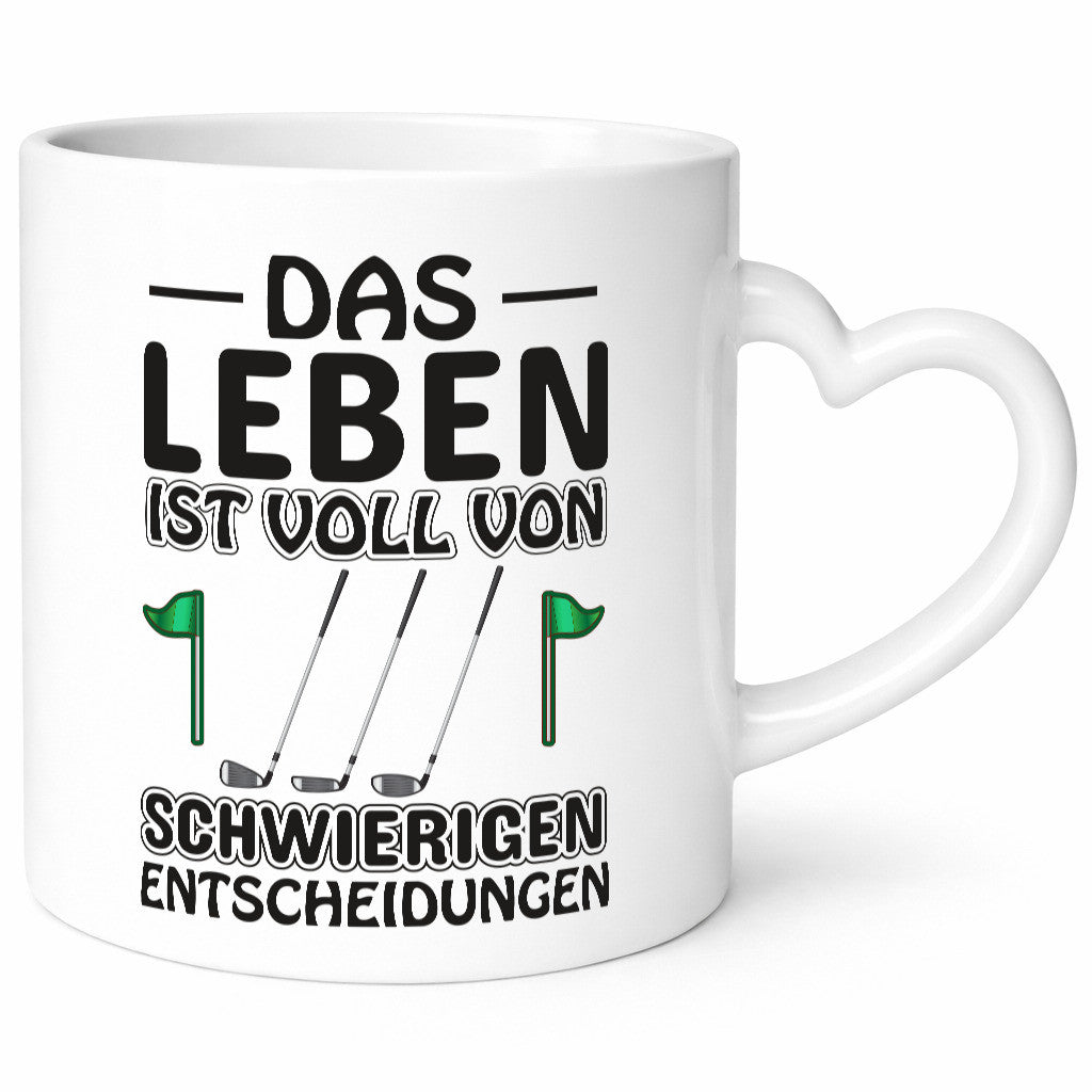 Schwierige Entscheidungen | Golfer Tasse Golf Spieler Geschenkidee Humor