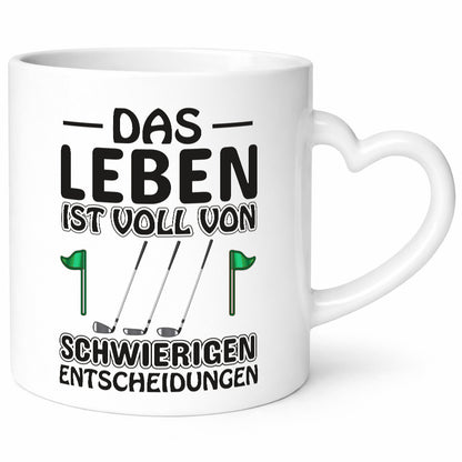 Schwierige Entscheidungen | Golfer Tasse Golf Spieler Geschenkidee Humor