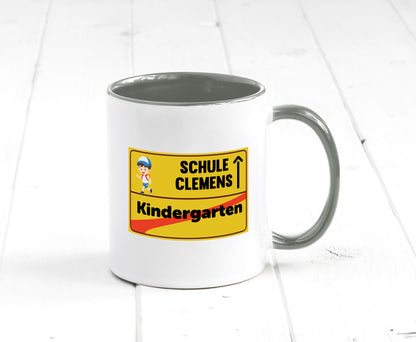 Bye Kindergarten | Schule Clemens Geschenkidee Humor Tasse