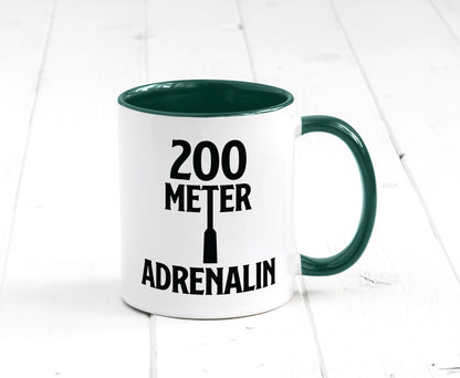200 Meter Adrenalin v2 lustig Humor Geschenkidee Geschenk Tasse