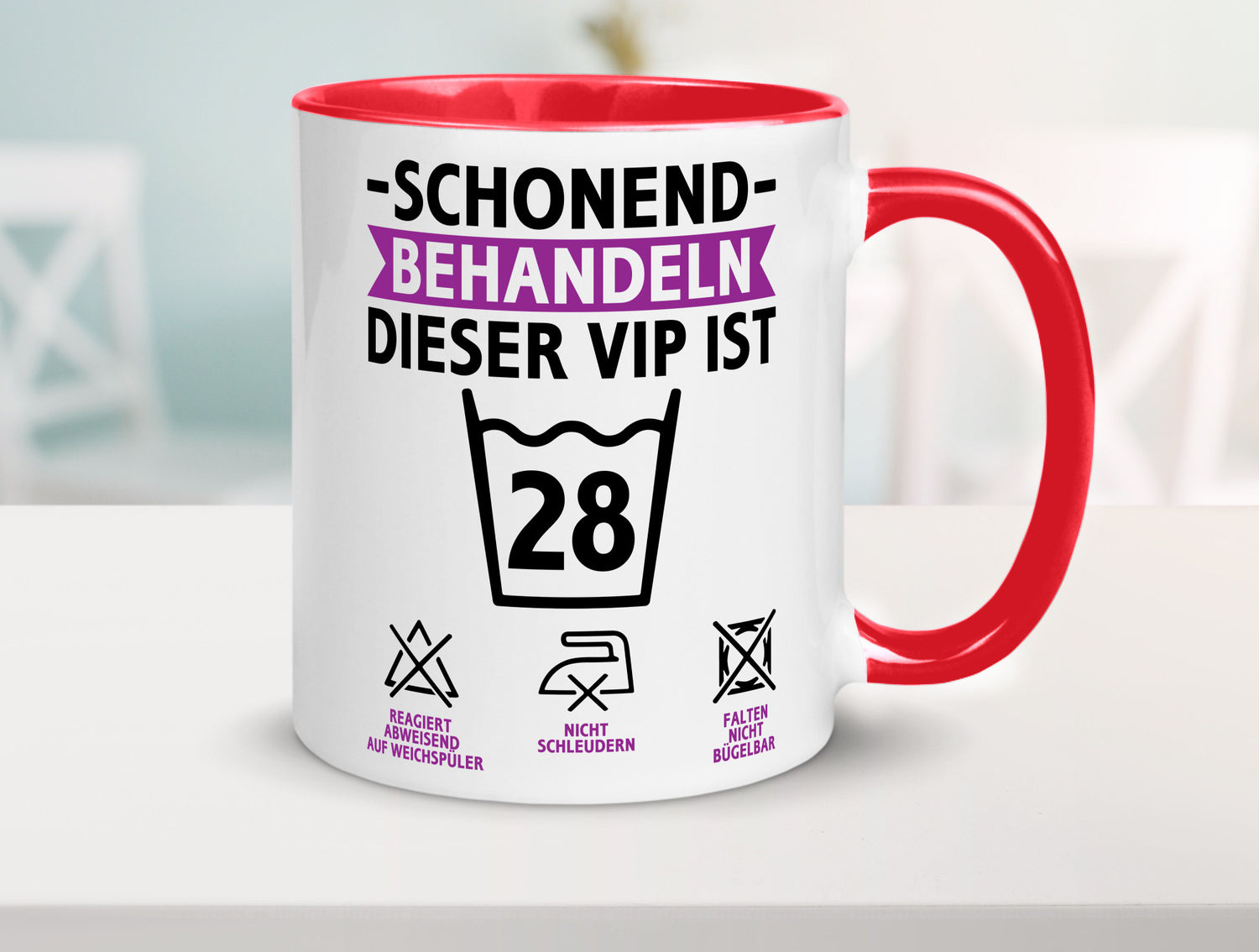 28 Geburtstag | schonend behandeln Jahre Humor Geschenkidee Tasse