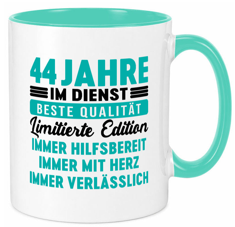 44 Jahre im Dienst | Jubiläum Arbeit v5 lustig Kollegen Büro Geschenk Tasse