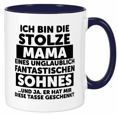 Stolze Mama | Fantastischer Sohn Beste Humor Familie Geschenkidee Tasse