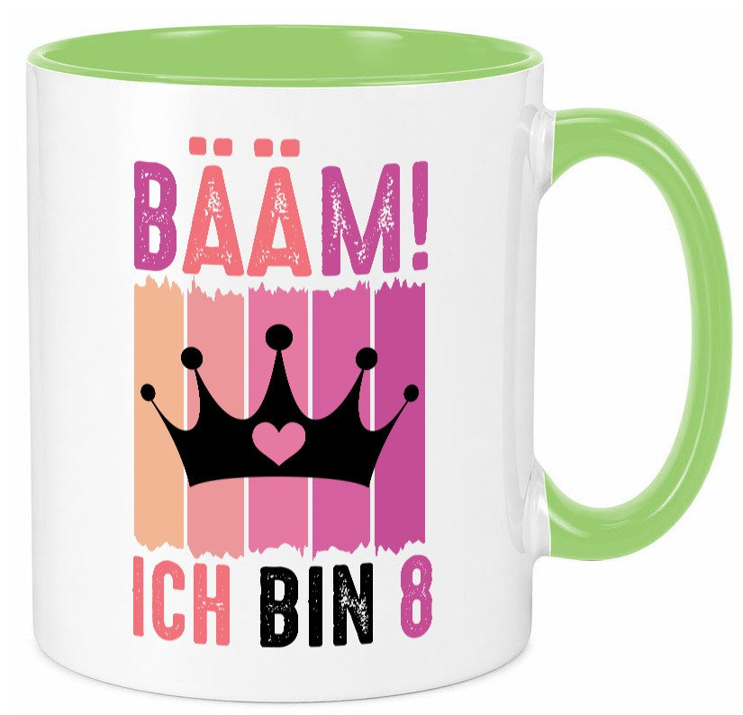 8. Geburtstag | 8 Jahre Bääm ich bin Krone lustig Geschenkidee Geschenk Tasse