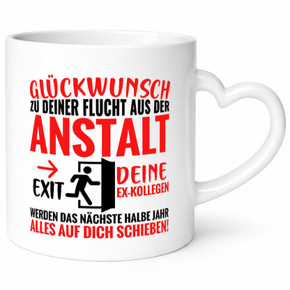 Glückwunsch zur Flucht | Abschied Arbeitskollegen Humor Arbeit Kollegen Büro
