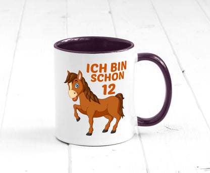 12. Geburtstag | Ich bin schon 12 Pferde Pony Geschenkidee Humor Tasse