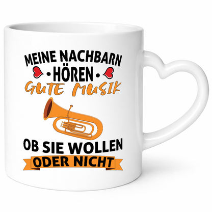 Meine Nachbarn hören Gute Musik | Nachbarschaft Geschenkidee Humor Tasse
