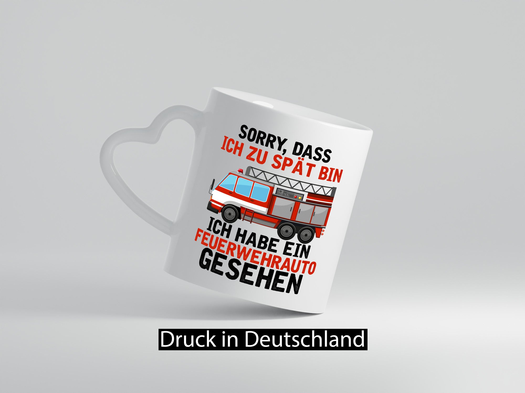 Ich hab ein feuerwehrauto gesehen | lustig Humor Geschenkidee Geschenk Tasse