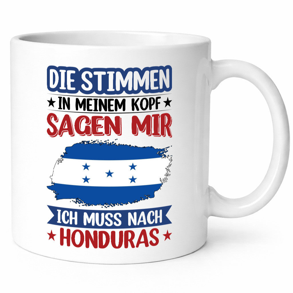 Honduras | Urlaub Stimmen in meinem Kopf Traumland Geschenkidee Humor Tasse