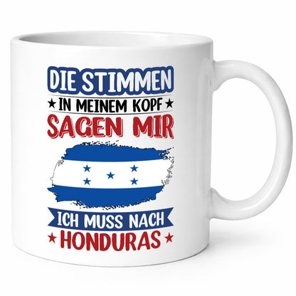 Honduras | Urlaub Stimmen in meinem Kopf Traumland Geschenkidee Humor Tasse